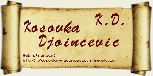 Kosovka Đoinčević vizit kartica